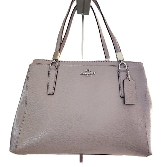 Nwot Coach Christie Carryall Tan Leather Satchel Purse - Picture 1 of 13